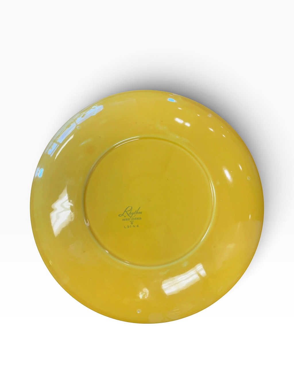 Homer Laughlin Rhythm Harlequin Yellow Snack Plate