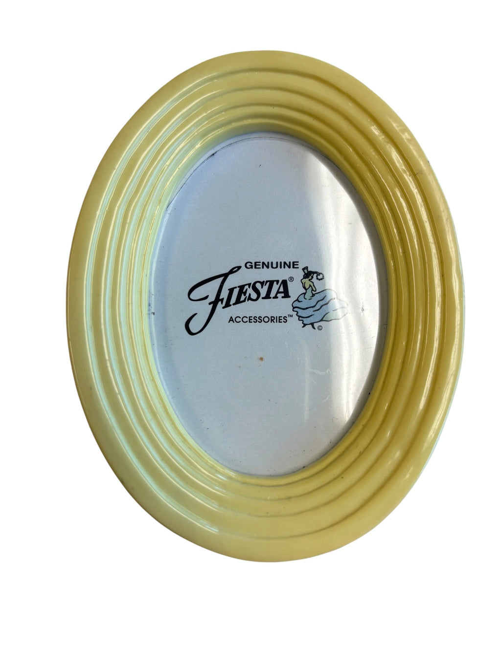 One Piece At A Time Fiesta Weston Gallery yellow oval picture frame with ribbed border design