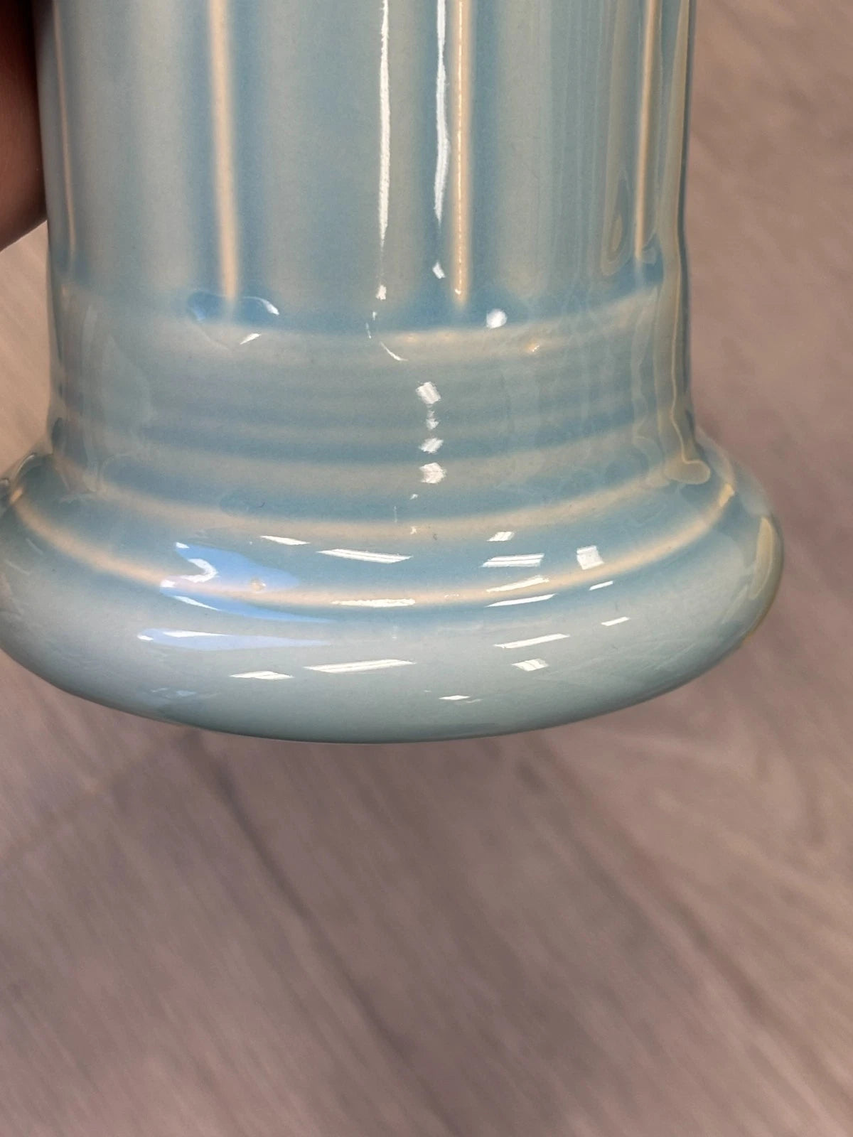 Sky 8" flared Vase. Does have some glaze imperfections and pin pops. 
