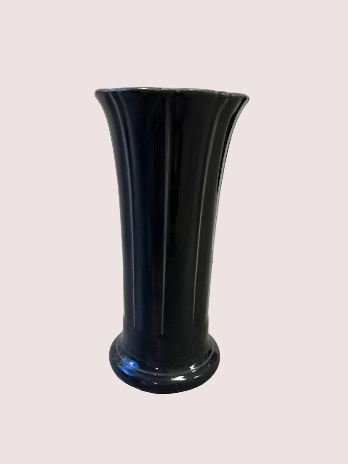 A Fiesta Slate dark grey 8" flared Vase. Slate is a retired color and is considered hard to find. Fiesta Slate 8" Small Flared Vase. 